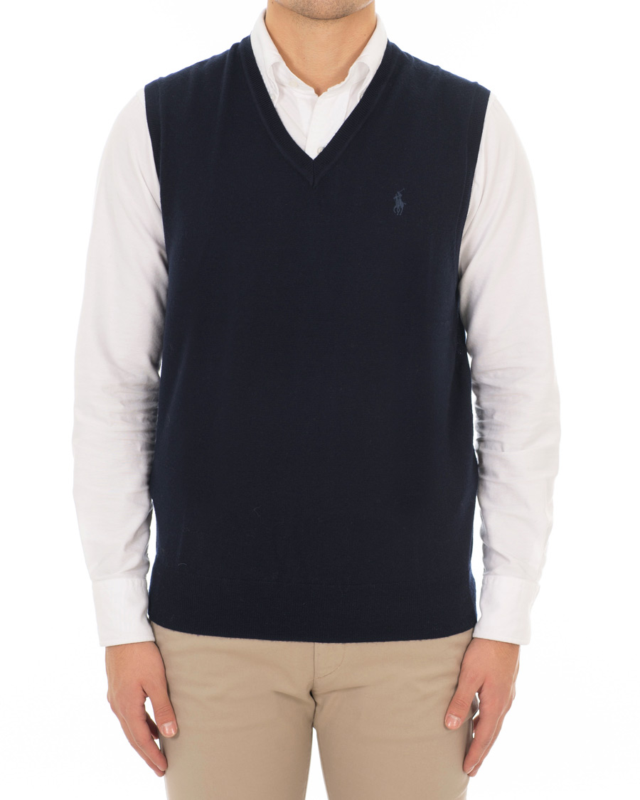 Herr | Tröjor | Polo Ralph Lauren | Merino Vest Hunter Navy