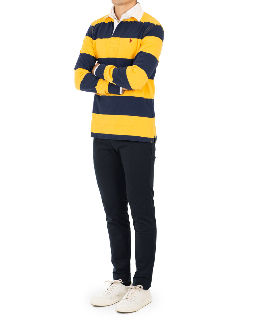 Herr | Tröjor | Polo Ralph Lauren | Barstripe Rugger Gold/Newport Navy