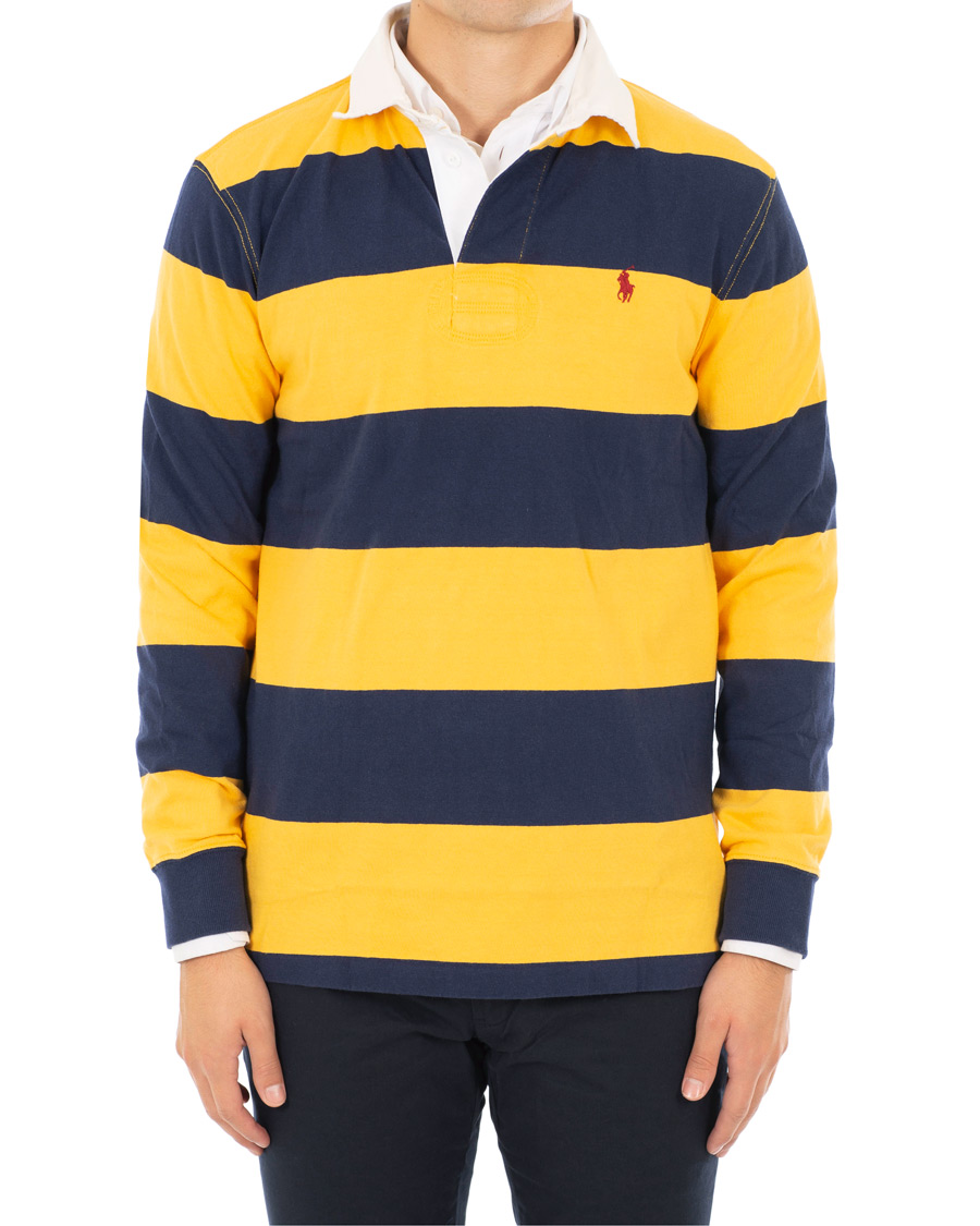 Herr | Tröjor | Polo Ralph Lauren | Barstripe Rugger Gold/Newport Navy