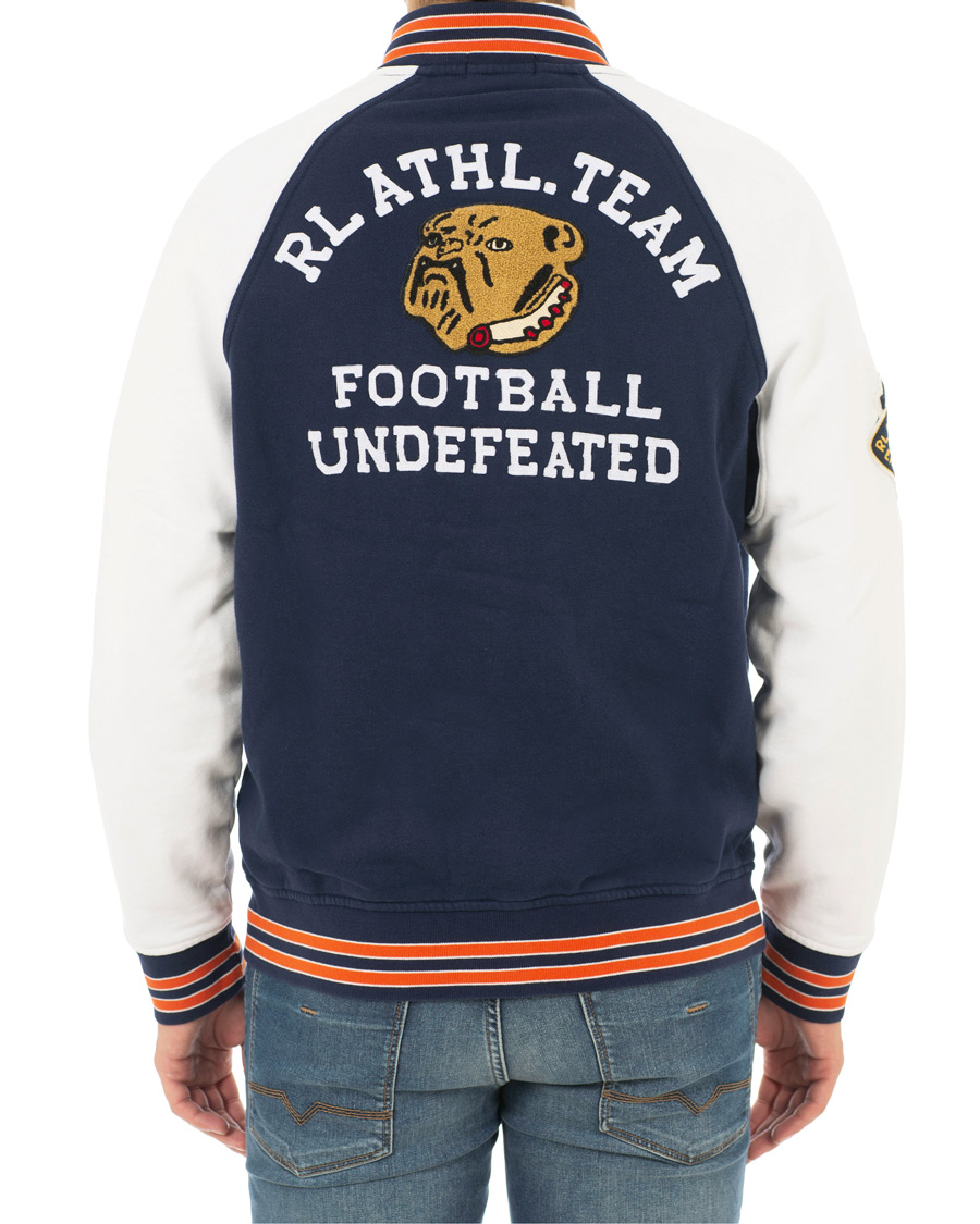 Herr | Tröjor | Polo Ralph Lauren | Varsity Teddy P Sweat Bomber Cruise Navy/White
