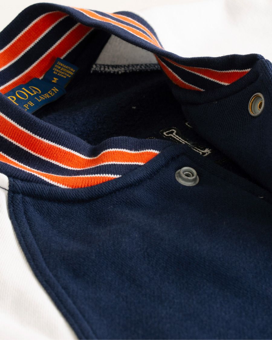 Herr | Tröjor | Polo Ralph Lauren | Varsity Teddy P Sweat Bomber Cruise Navy/White