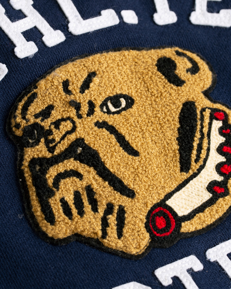 Herr | Tröjor | Polo Ralph Lauren | Varsity Teddy P Sweat Bomber Cruise Navy/White