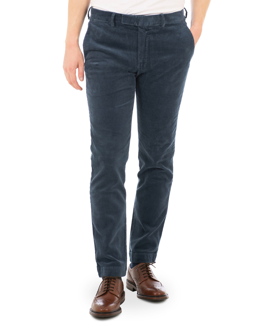 Herr | Byxor | Polo Ralph Lauren | Hudson Slim Fit Corduroy Trousers Blue Corsair