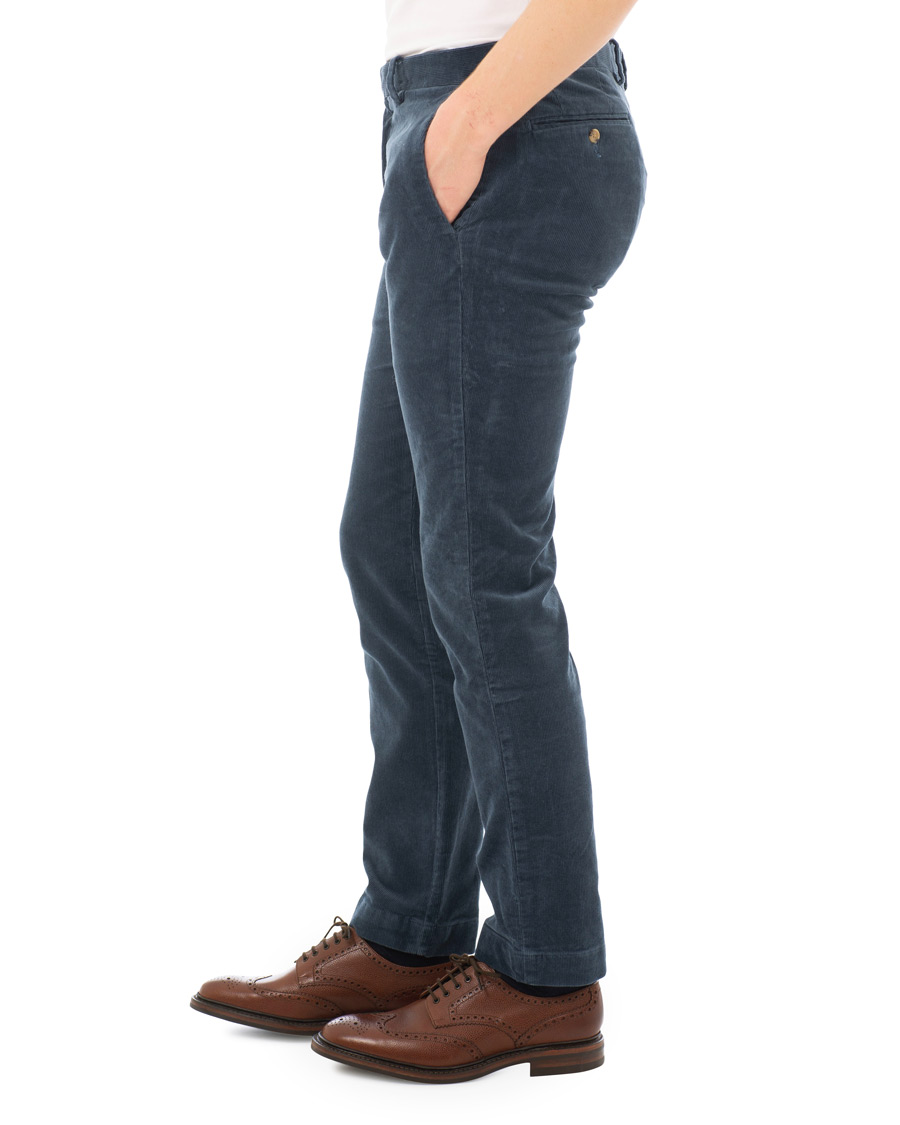 Herr | Byxor | Polo Ralph Lauren | Hudson Slim Fit Corduroy Trousers Blue Corsair