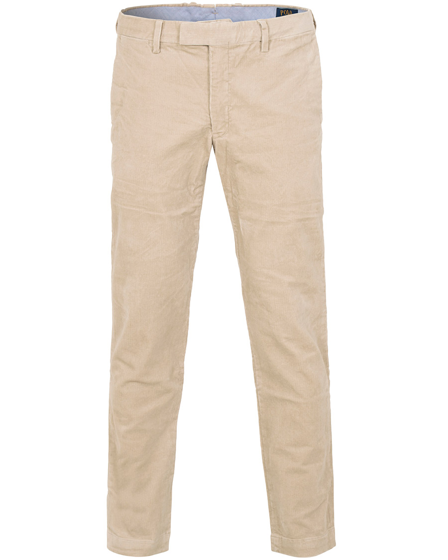 Herr | Byxor | Polo Ralph Lauren | Hudson Slim Fit Corduroy Trousers Stone Grey