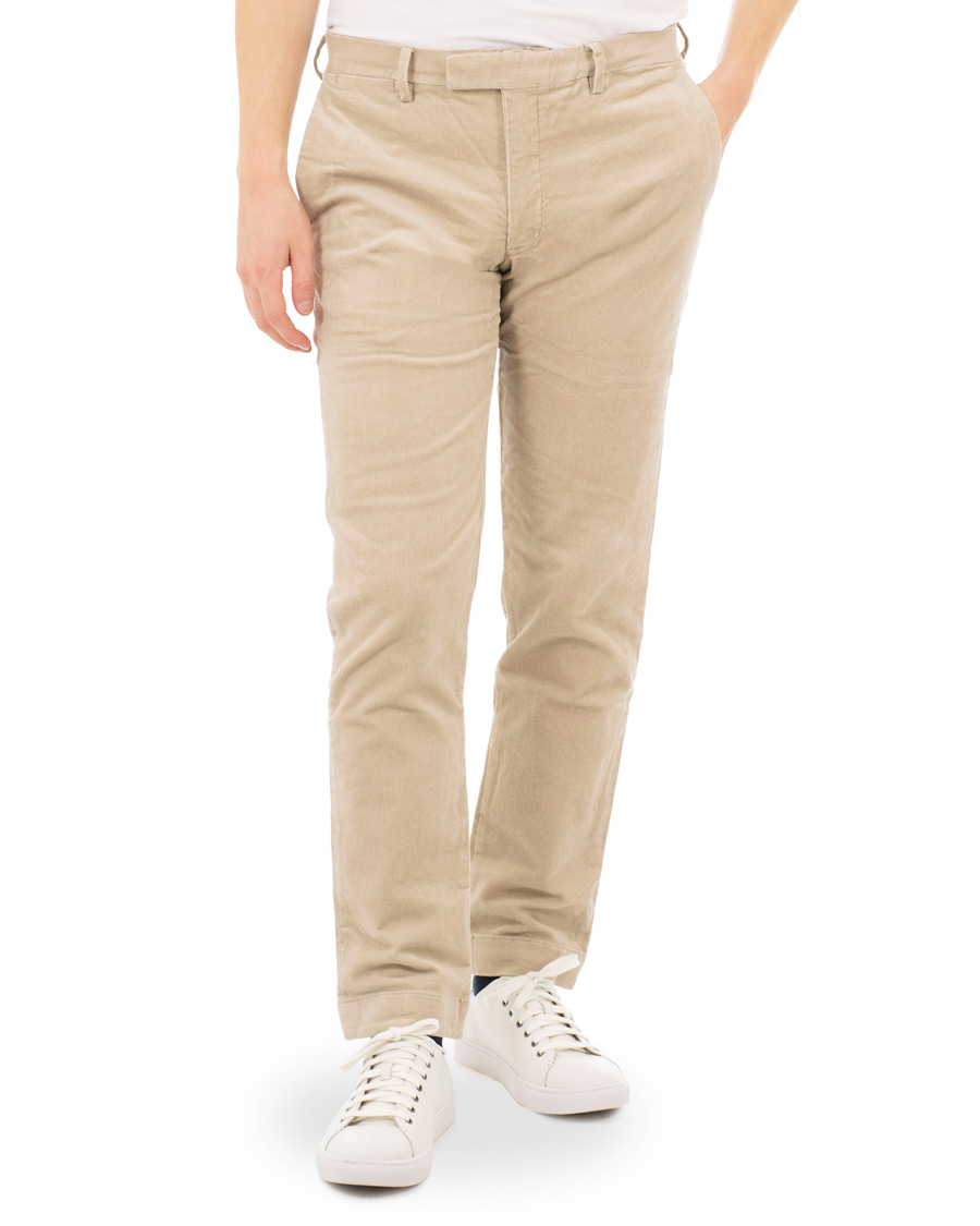 Herr | Byxor | Polo Ralph Lauren | Hudson Slim Fit Corduroy Trousers Stone Grey