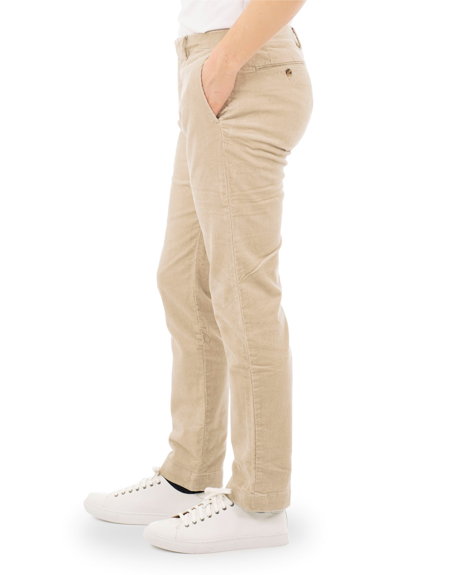 Herr | Byxor | Polo Ralph Lauren | Hudson Slim Fit Corduroy Trousers Stone Grey