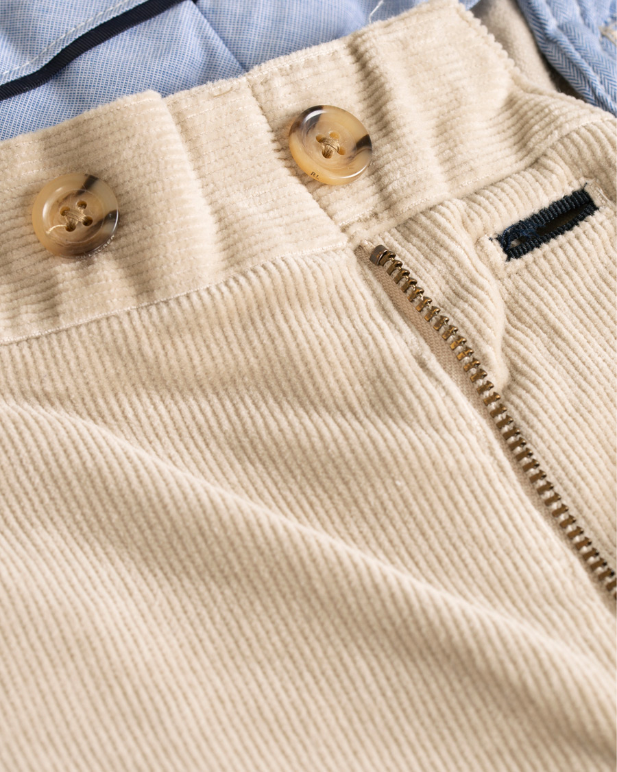 Herr | Byxor | Polo Ralph Lauren | Hudson Slim Fit Corduroy Trousers Stone Grey