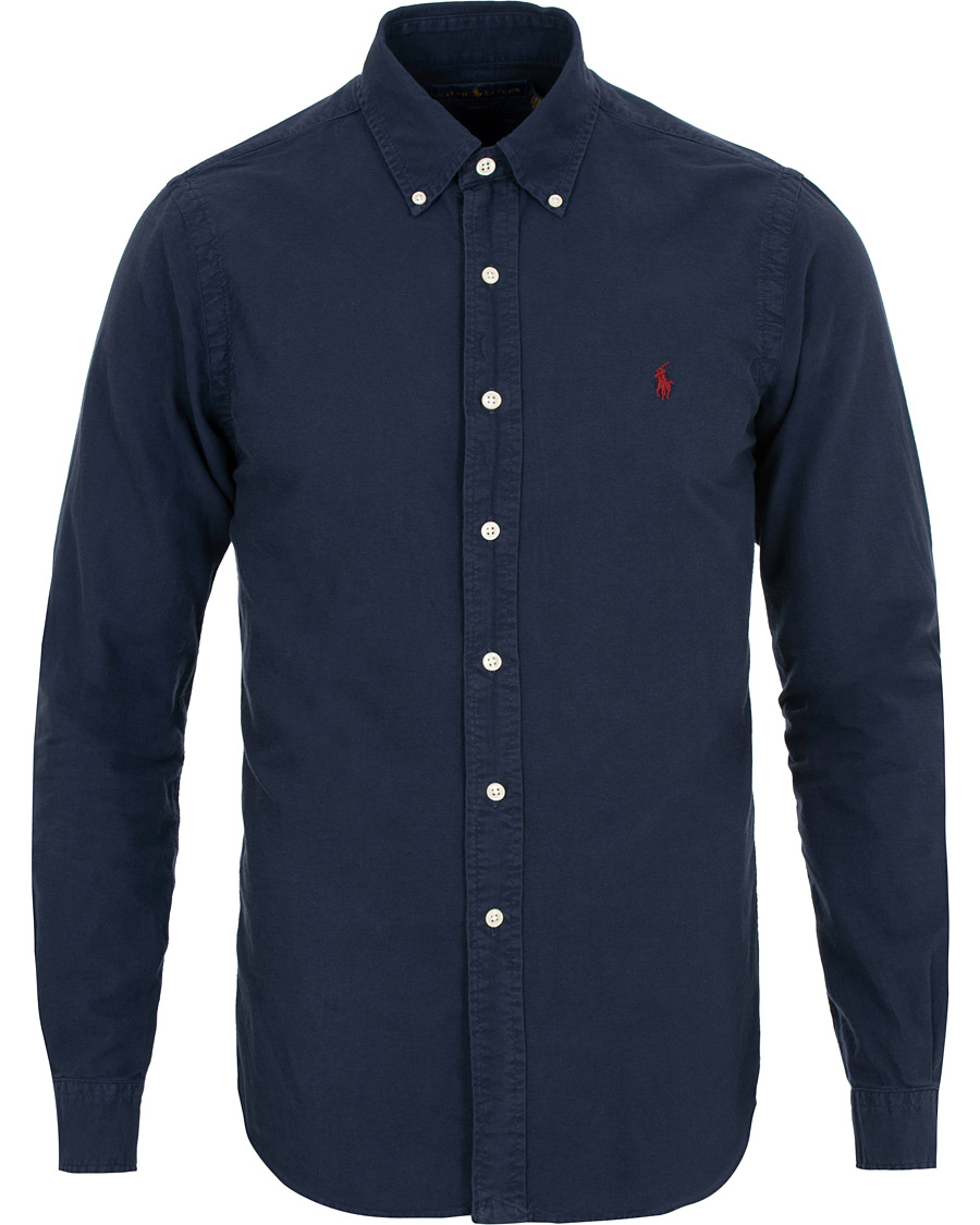 Herr | Skjortor | Polo Ralph Lauren | Slim Fit Garment Dyed Oxford Shirt Navy