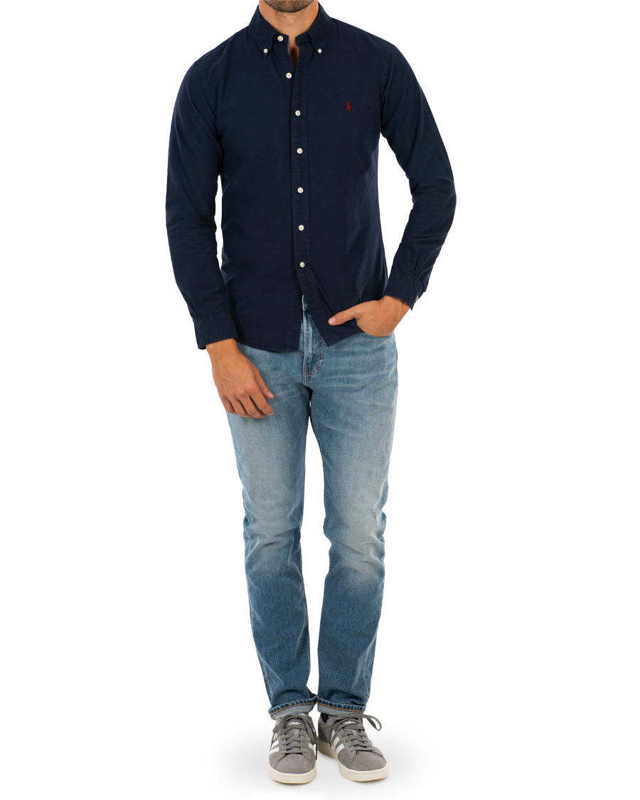 Herr | Skjortor | Polo Ralph Lauren | Slim Fit Garment Dyed Oxford Shirt Navy