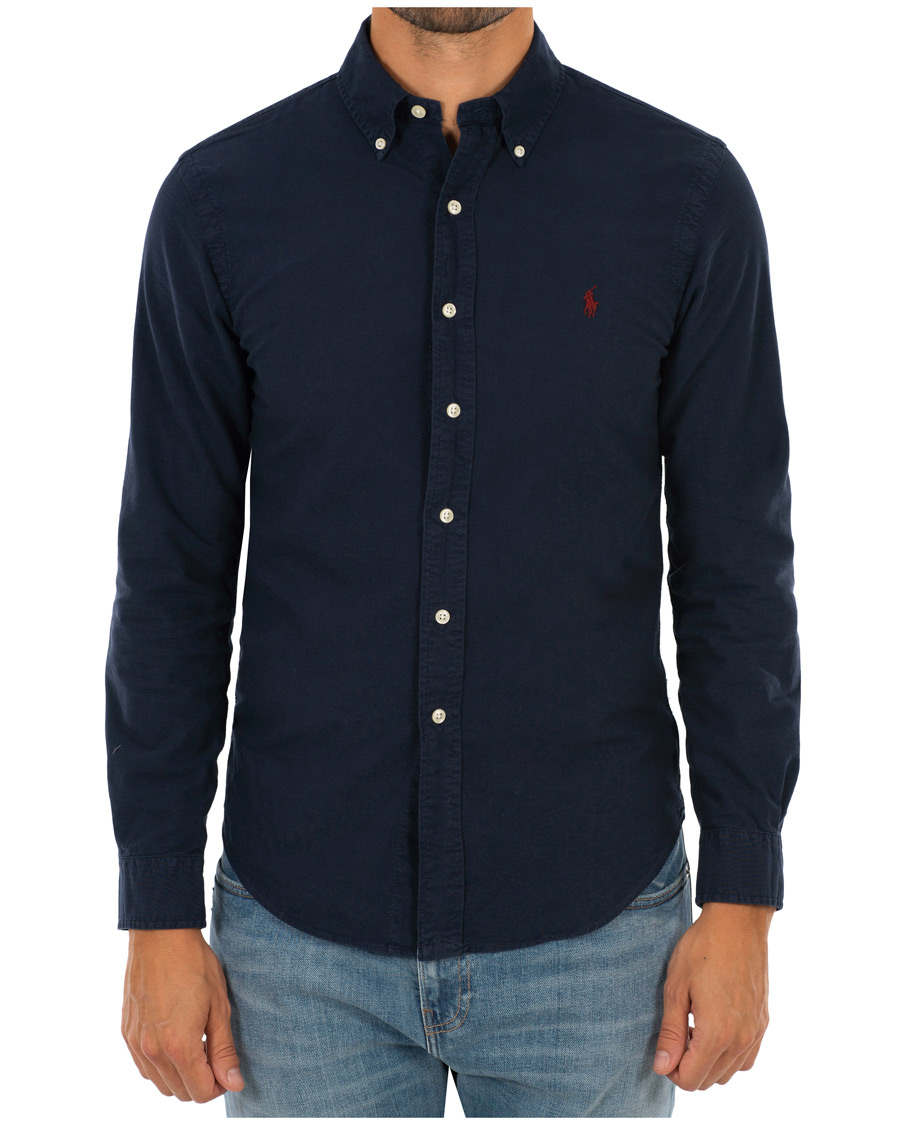 Herr | Skjortor | Polo Ralph Lauren | Slim Fit Garment Dyed Oxford Shirt Navy