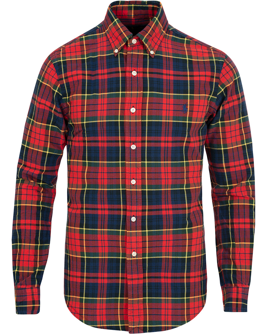 Herr | Skjortor | Polo Ralph Lauren | Slim Fit Check Shirt Crimson/Canary