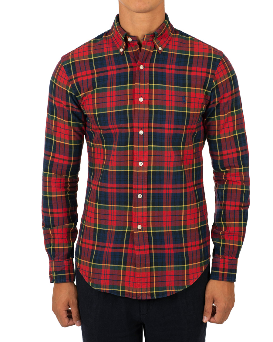 Herr | Skjortor | Polo Ralph Lauren | Slim Fit Check Shirt Crimson/Canary