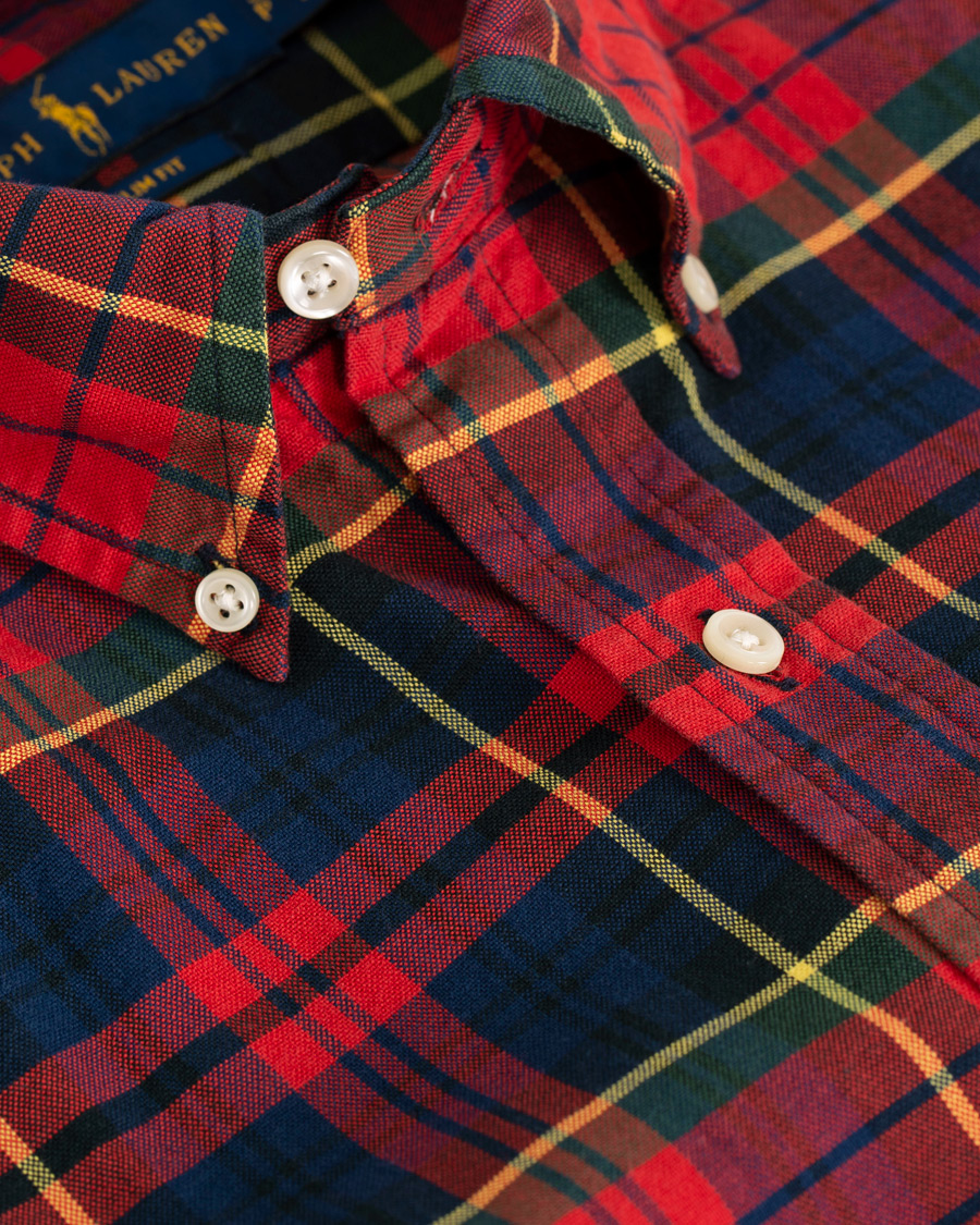 Herr | Skjortor | Polo Ralph Lauren | Slim Fit Check Shirt Crimson/Canary