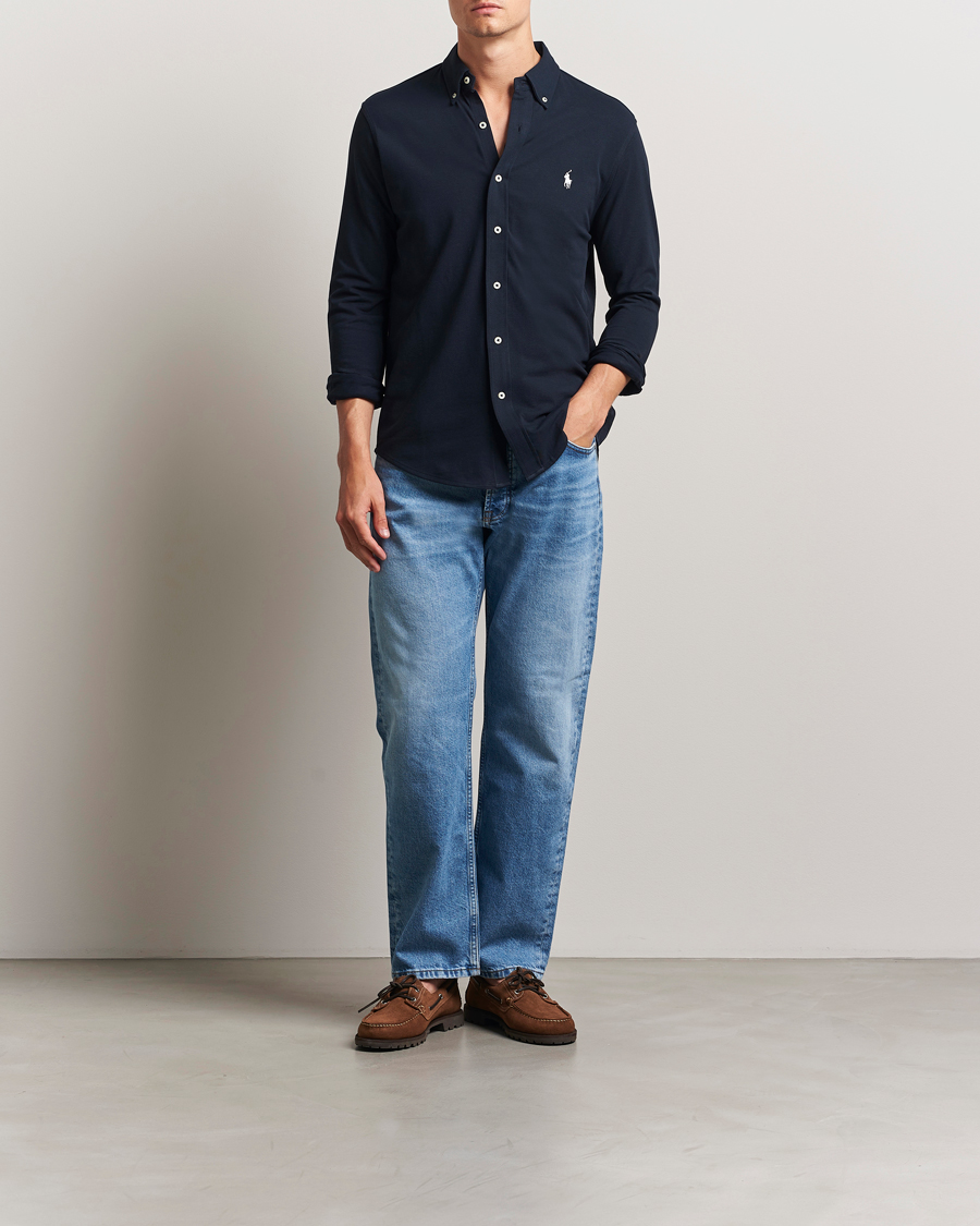 Herr | Skjortor | Polo Ralph Lauren | Featherweight Mesh Shirt Aviator Navy