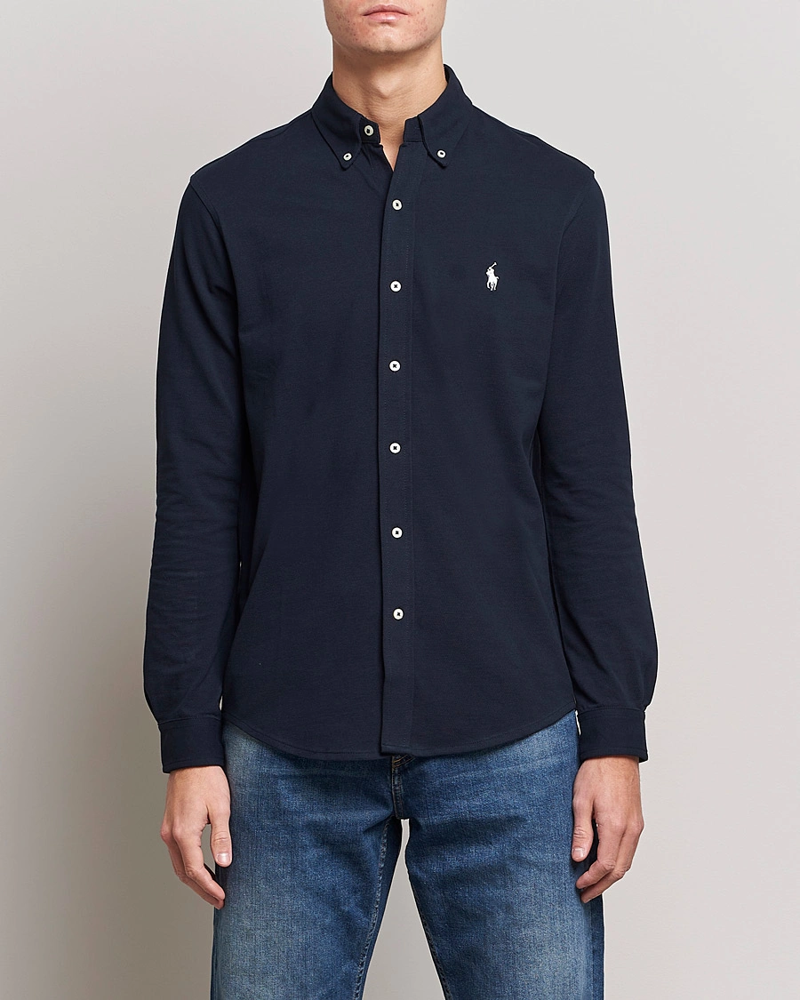 Herr | Skjortor | Polo Ralph Lauren | Featherweight Mesh Shirt Aviator Navy