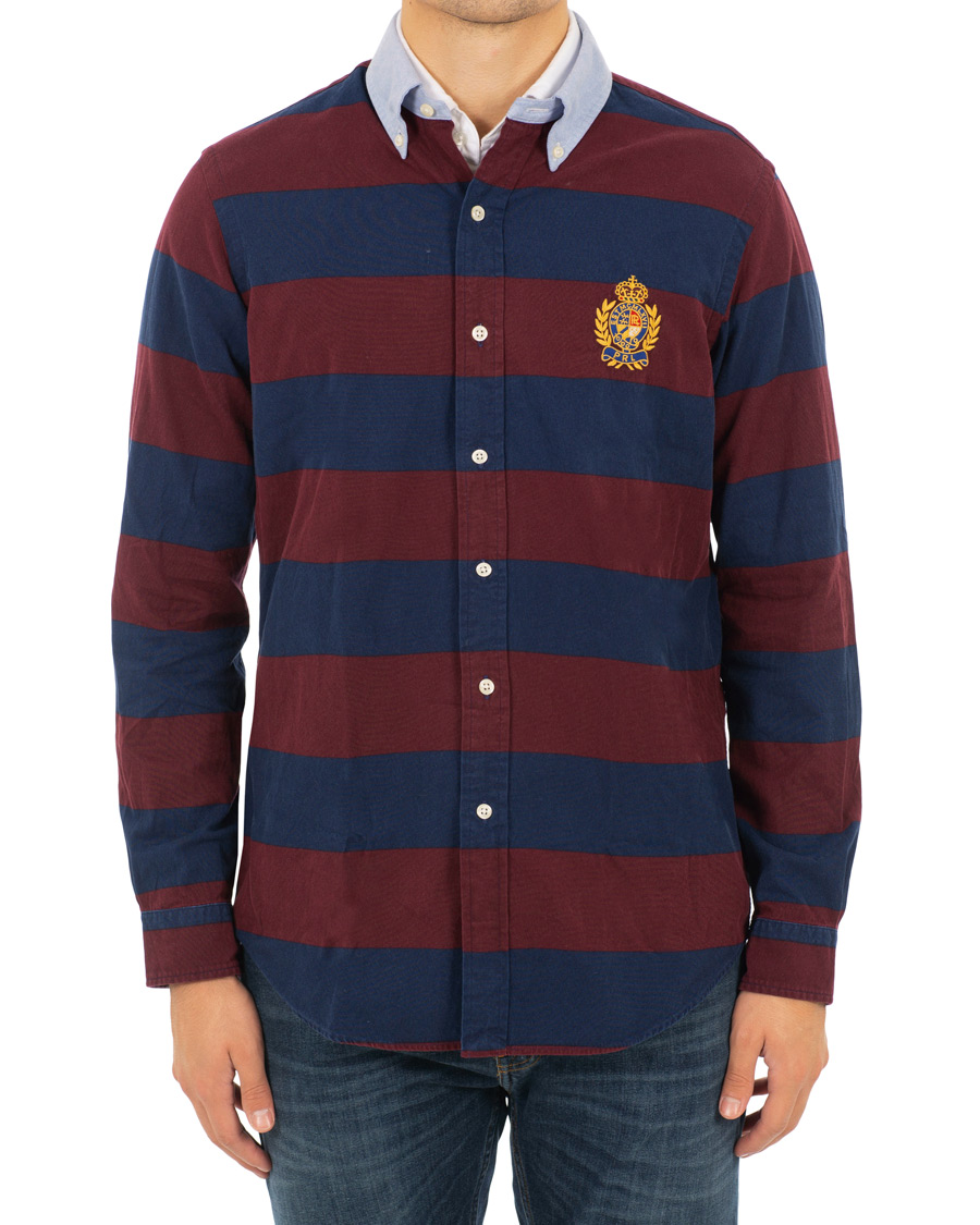 Herr | Skjortor | Polo Ralph Lauren | Core Fit Barstripe Shirt Burgundy/Blue