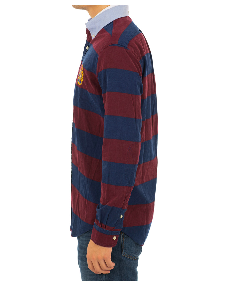 Herr | Skjortor | Polo Ralph Lauren | Core Fit Barstripe Shirt Burgundy/Blue