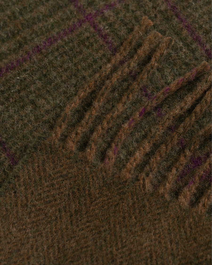 Herr | Polo Ralph Lauren Wool Reversible Check Scarf Olive/Glenplaid | Polo Ralph Lauren | Wool Reversible Check Scarf Olive/Glenplaid