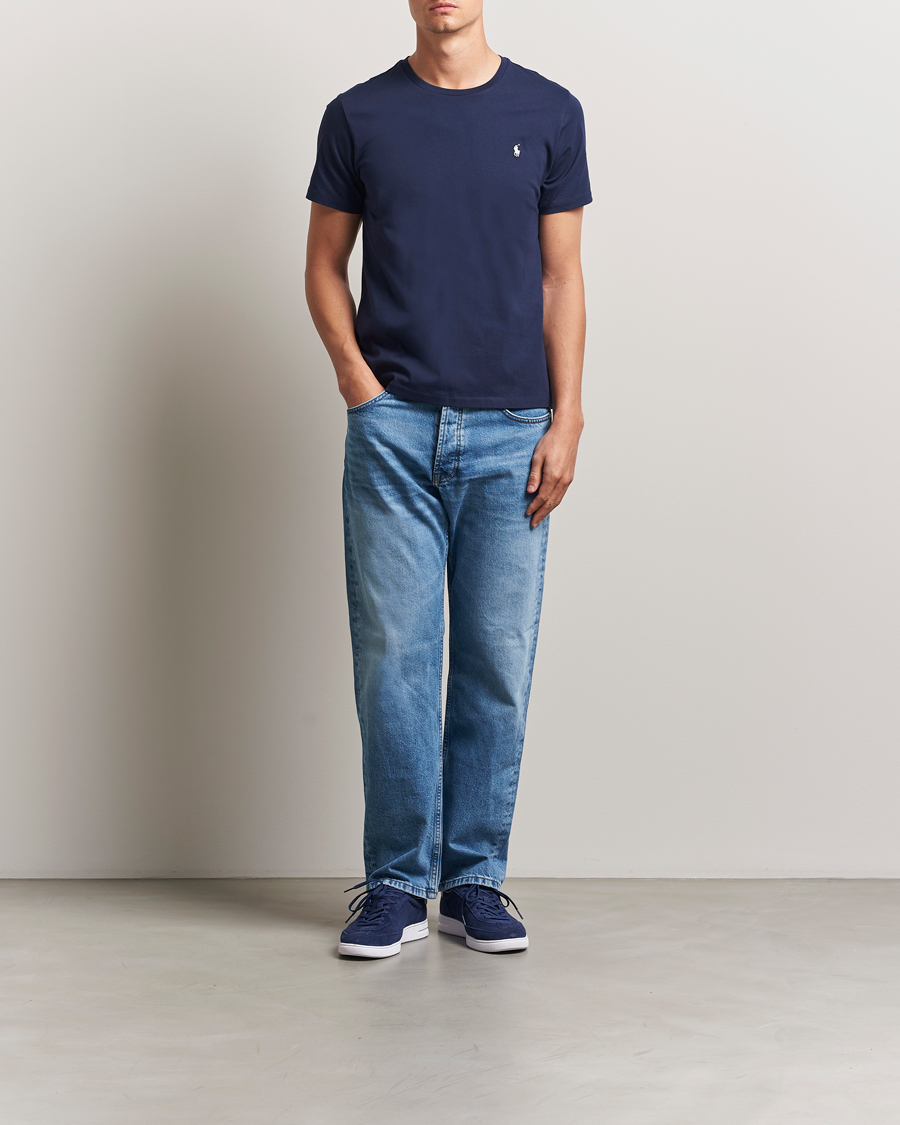 Herr | T-Shirts | Polo Ralph Lauren | Liquid Cotton Crew Neck T-Shirt Cruise Navy