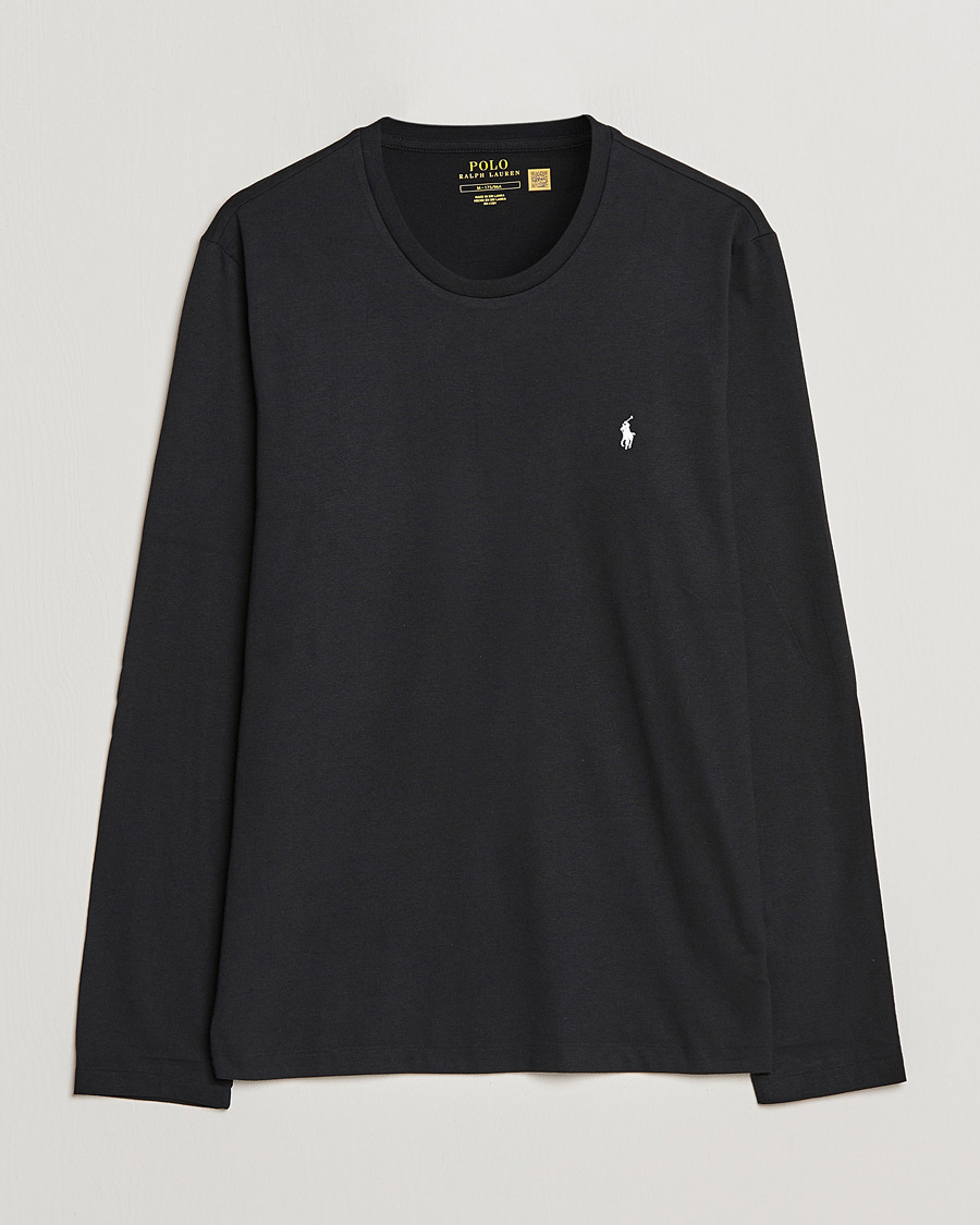 Herr | T-Shirts | Polo Ralph Lauren | Liquid Cotton Long Sleeve Crew Neck T-Shirt Black
