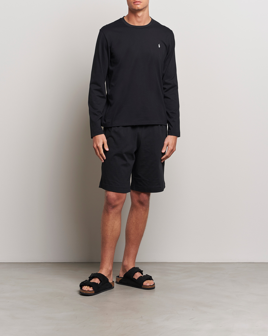 Herr | T-Shirts | Polo Ralph Lauren | Liquid Cotton Long Sleeve Crew Neck T-Shirt Black