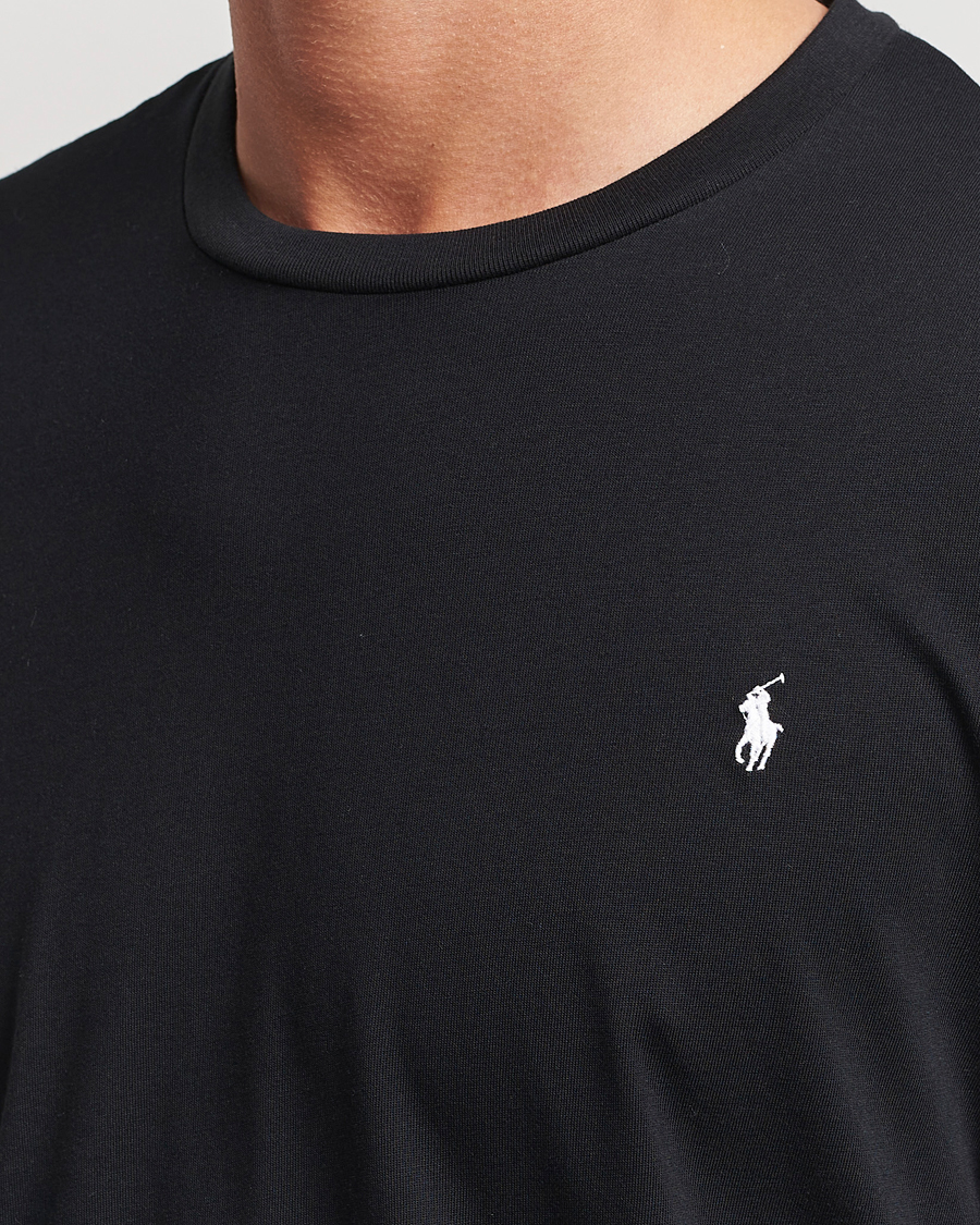 Herr | T-Shirts | Polo Ralph Lauren | Liquid Cotton Long Sleeve Crew Neck T-Shirt Black