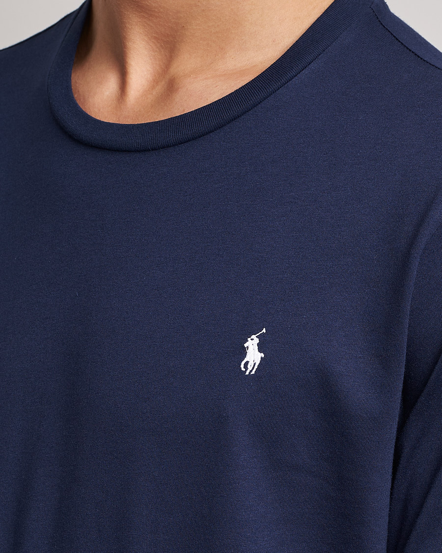Herr | T-Shirts | Polo Ralph Lauren | Liquid Cotton Long Sleeve Crew Neck Tee Cruise Navy