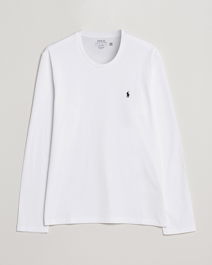 Herr | T-Shirts | Polo Ralph Lauren | Liquid Cotton Long Sleeve Crew Neck Tee White