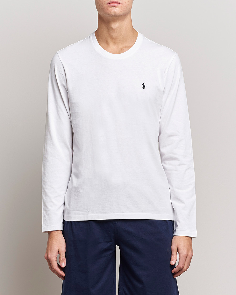 Herr | Långärmade t-shirts | Polo Ralph Lauren | Liquid Cotton Long Sleeve Crew Neck Tee White