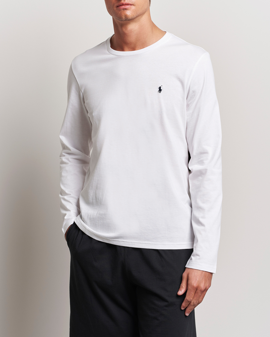 Herr | Långärmade t-shirts | Polo Ralph Lauren | Liquid Cotton Long Sleeve Crew Neck Tee White