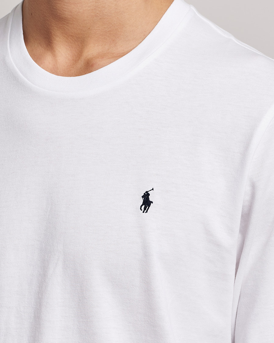 Herr | T-Shirts | Polo Ralph Lauren | Liquid Cotton Long Sleeve Crew Neck Tee White