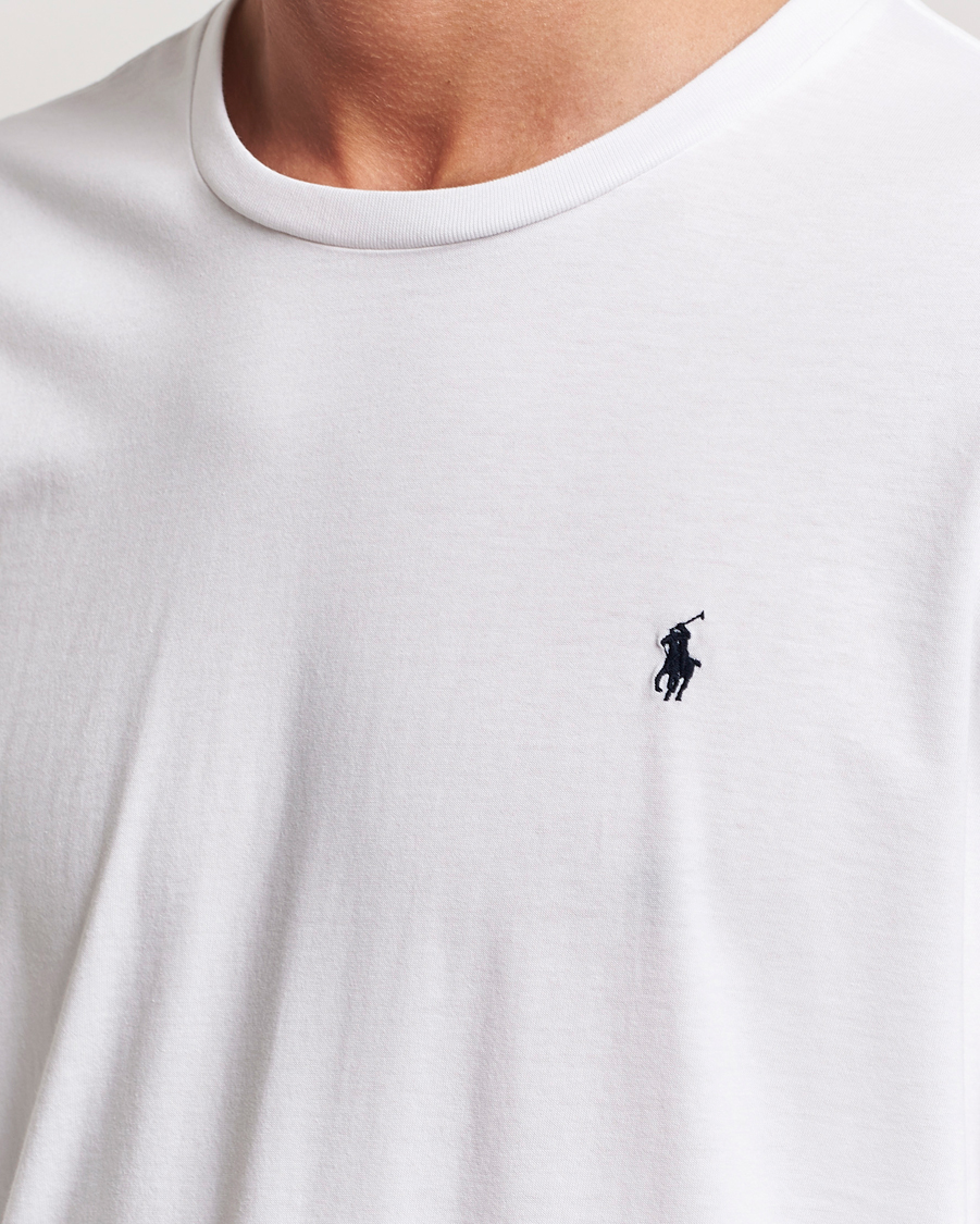 Herr | T-Shirts | Polo Ralph Lauren | Liquid Cotton Long Sleeve Crew Neck Tee White