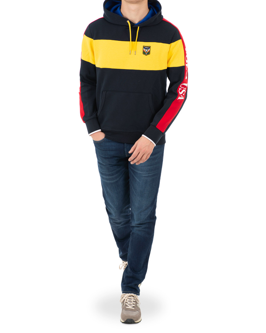 Herr | Tröjor | Polo Ralph Lauren | Active Block Hoodie Yellow/Navy