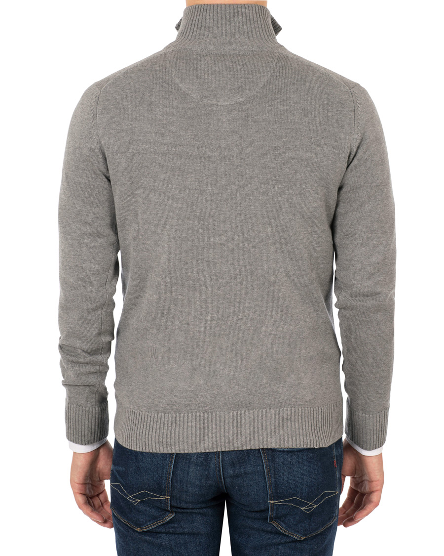 Herr | Tröjor | Hackett | Cotton Half Zip Grey