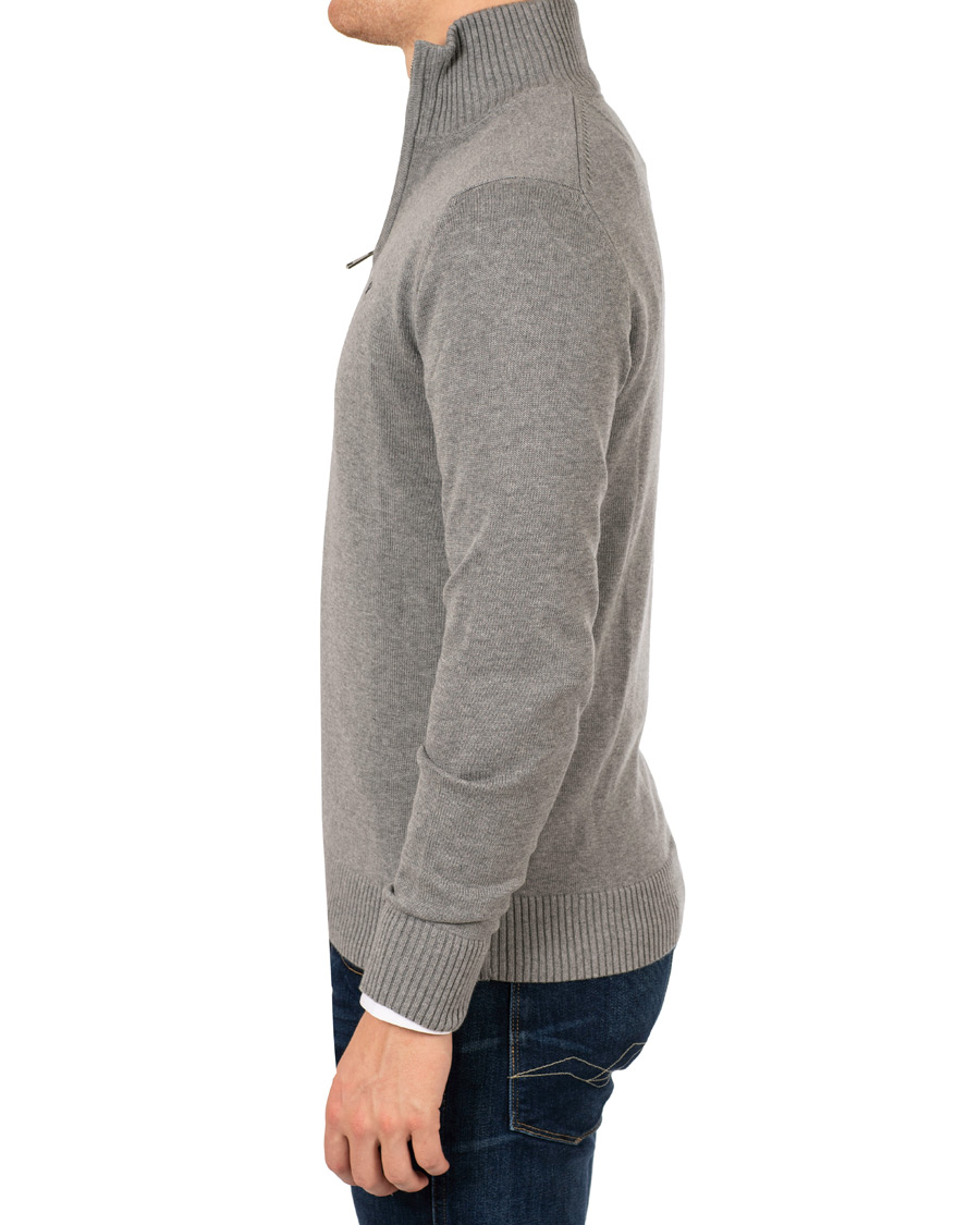 Herr | Tröjor | Hackett | Cotton Half Zip Grey