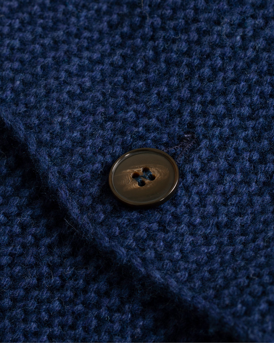 Herr | Kavajer | L.B.M. 1911 | Knitted Cardigan Blazer Dark Blue