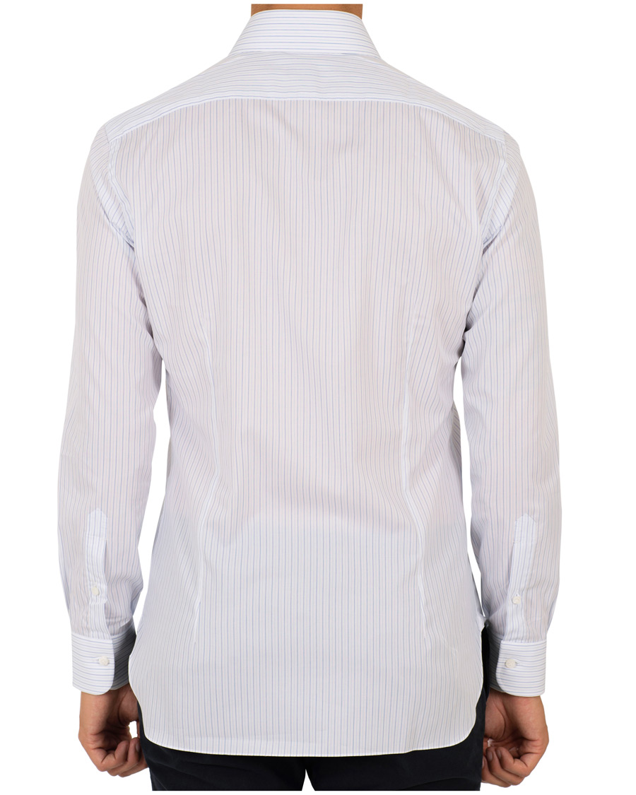 Herr | Skjortor | Barba Napoli | Slim Fit Thin Stripe Shirt Light Blue