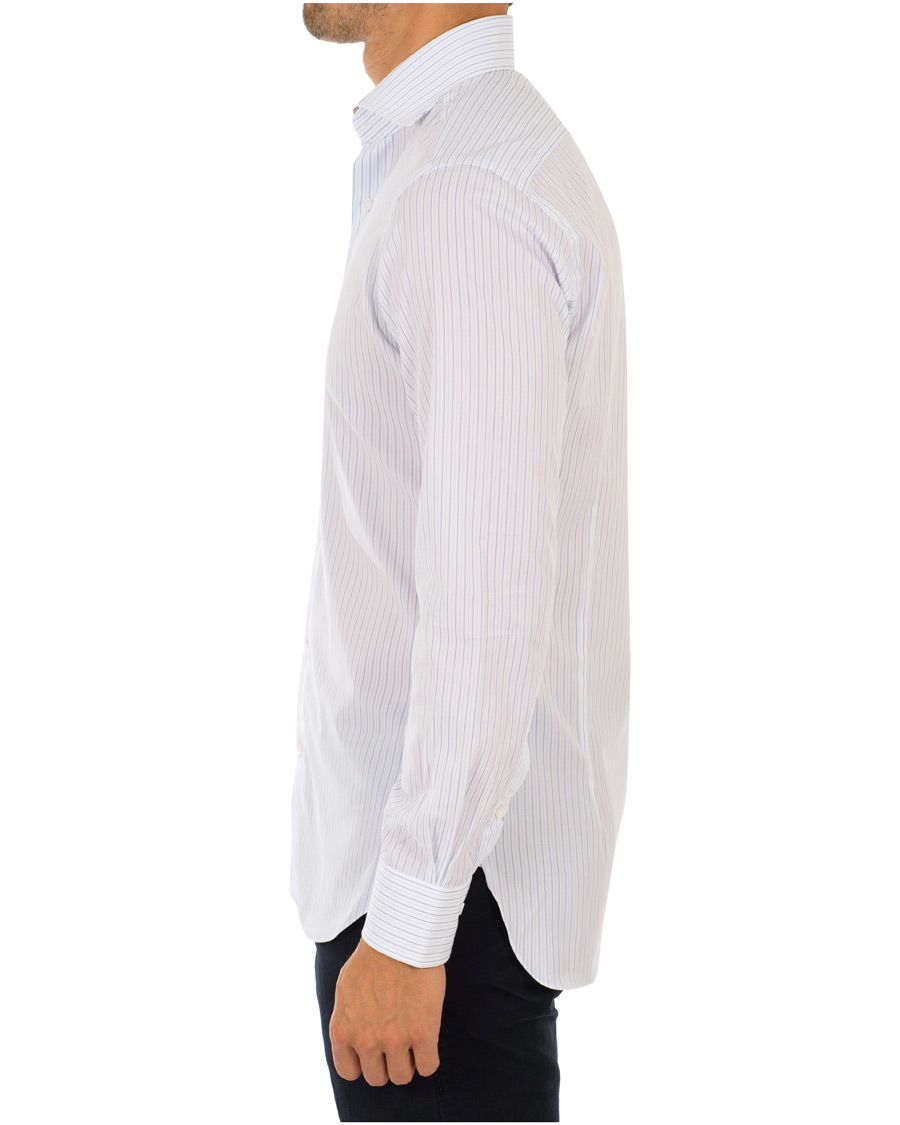 Herr | Skjortor | Barba Napoli | Slim Fit Thin Stripe Shirt Light Blue