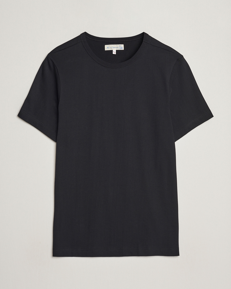 Herr | T-Shirts | Merz b. Schwanen | 1950s Classic Loopwheeled Black