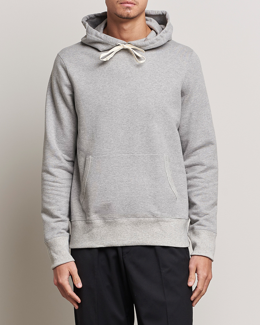 Herr | Tröjor | Merz b. Schwanen | Cotton Loopwheeled Hoodie Grey Melange