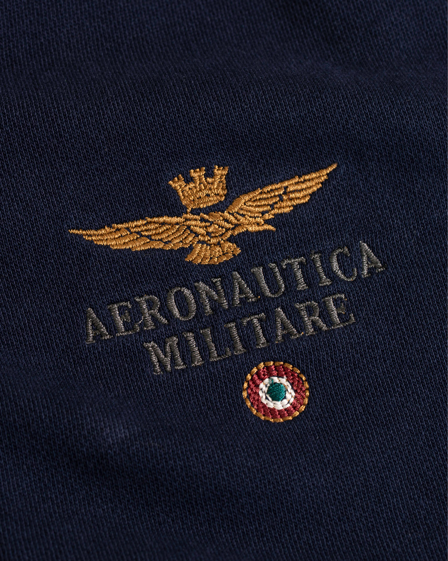 Herr | Tröjor | Aeronautica Militare | AF348 Full Zip Hoodie Navy