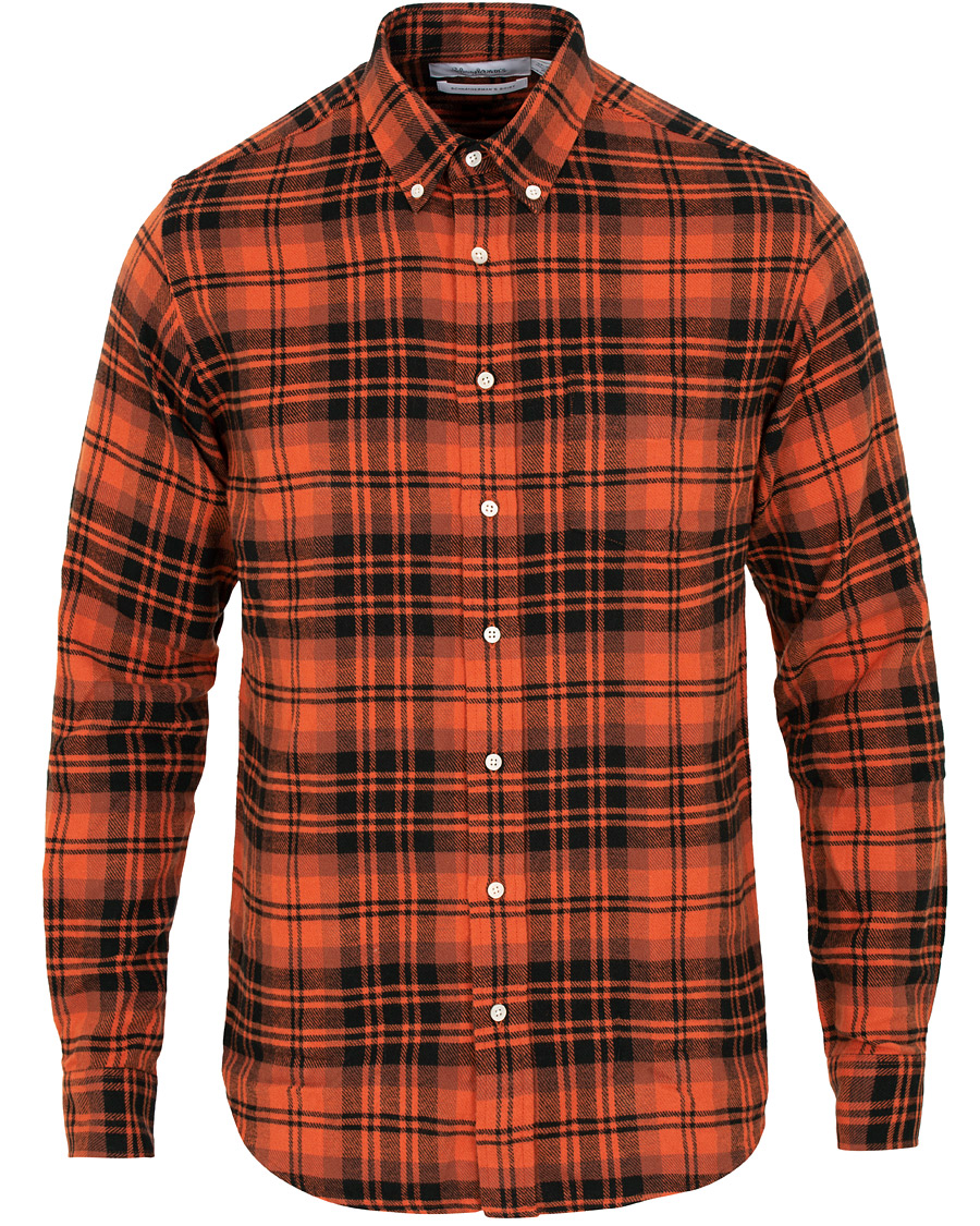 Herr | Skjortor | Schnayderman?s | Large Check Rost/Black Twill Shirt
