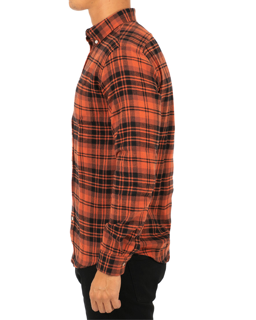 Herr | Skjortor | Schnayderman?s | Large Check Rost/Black Twill Shirt