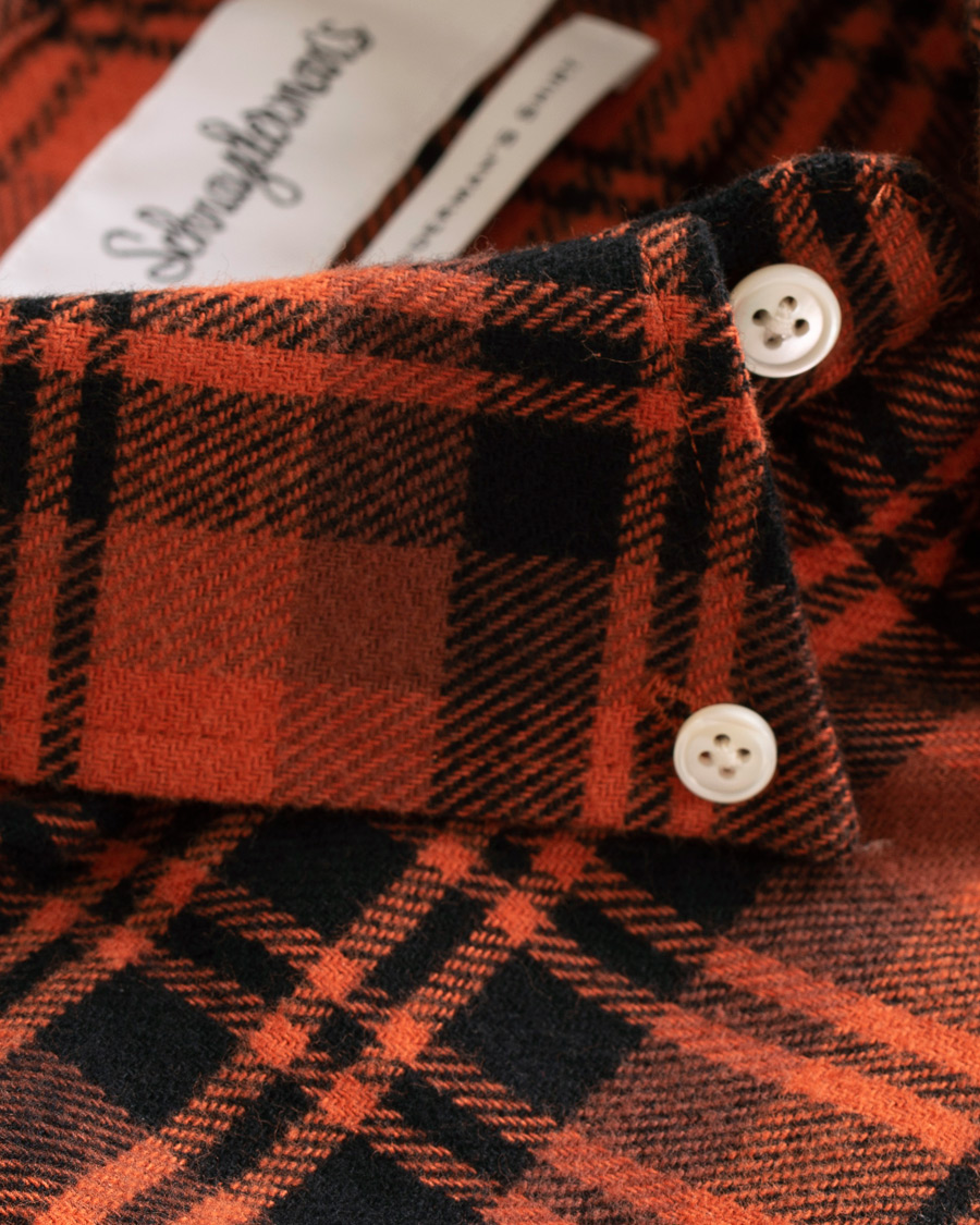 Herr | Skjortor | Schnayderman?s | Large Check Rost/Black Twill Shirt