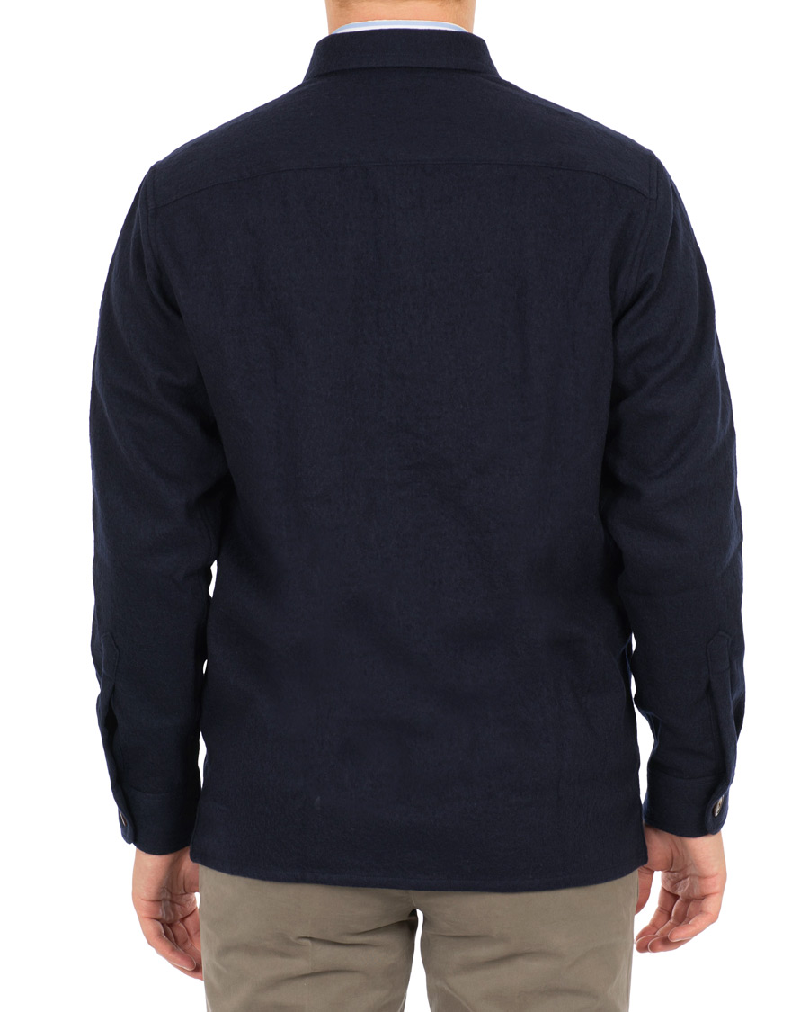 Herr | Jackor | Schnayderman?s | Schnayderman's Wool/Cotton Overshirt Dark Blue