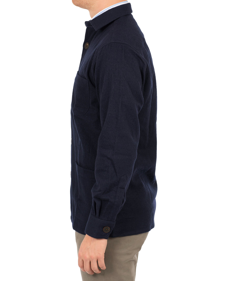 Herr | Jackor | Schnayderman?s | Schnayderman's Wool/Cotton Overshirt Dark Blue
