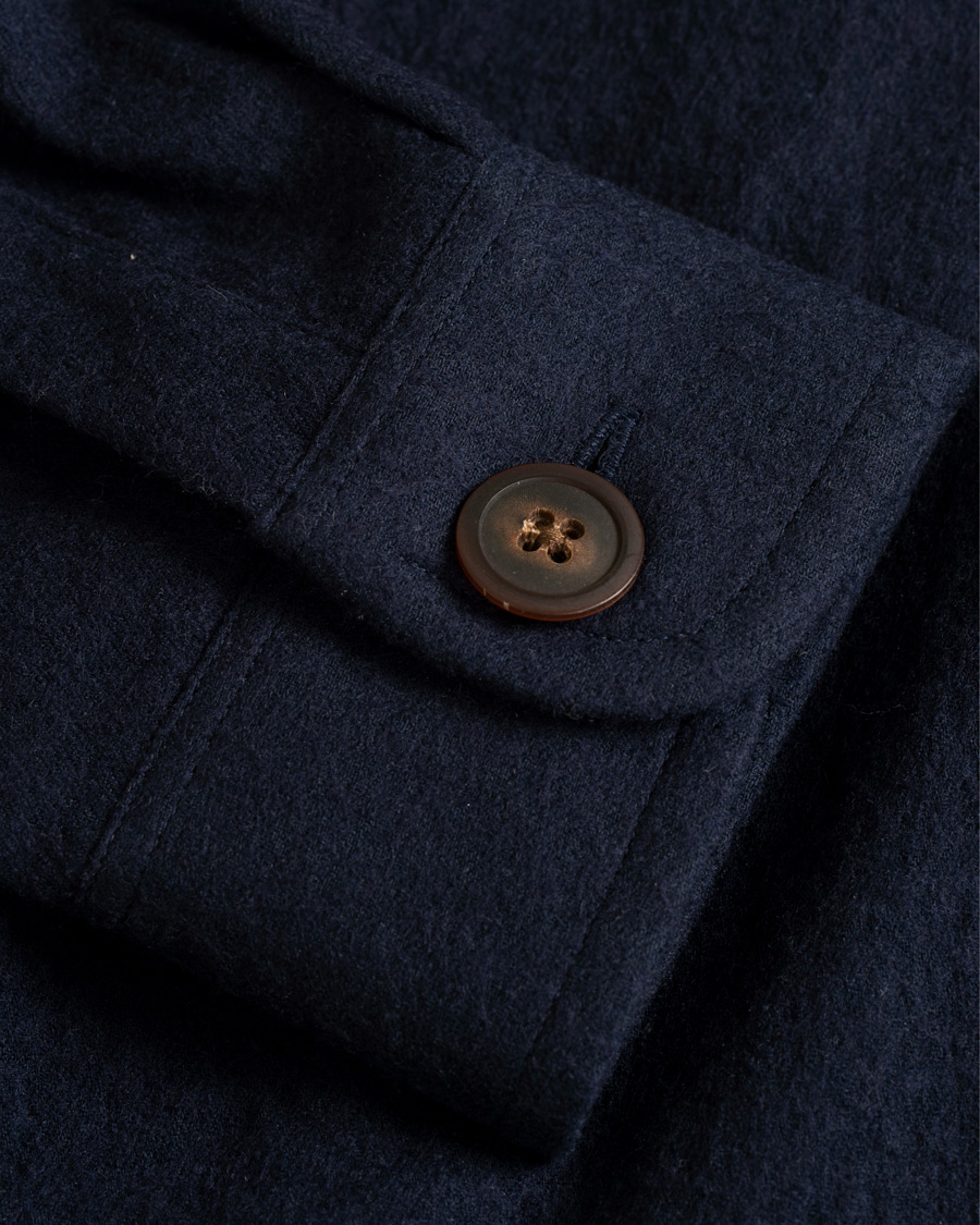 Herr | Jackor | Schnayderman?s | Schnayderman's Wool/Cotton Overshirt Dark Blue