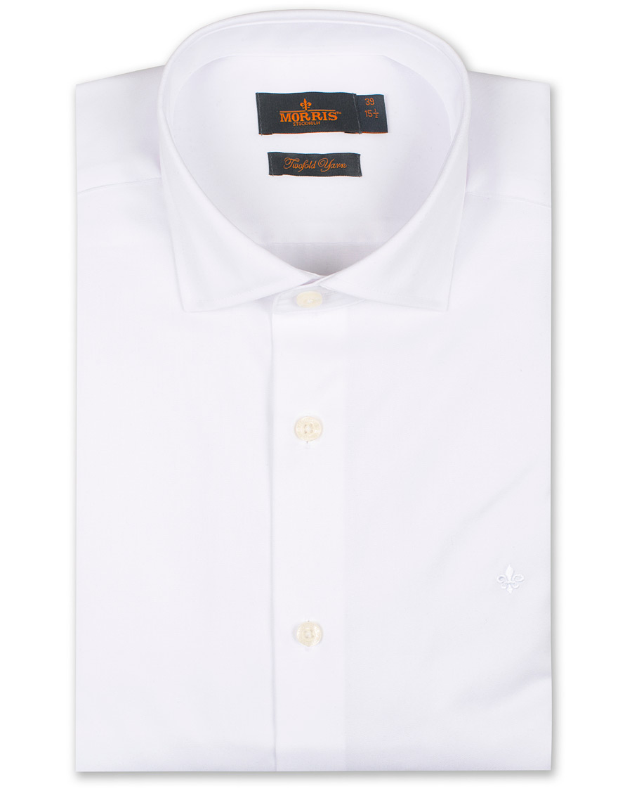 Herr | Skjortor | Morris | Dean Spread Collar Cotton Shirt White