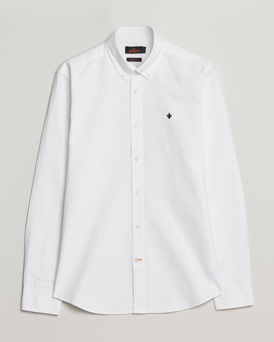 Herr | Skjortor | Morris | Oxford Button Down Cotton Shirt White
